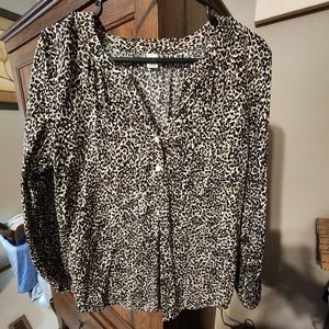 Old Navy leopard blouse